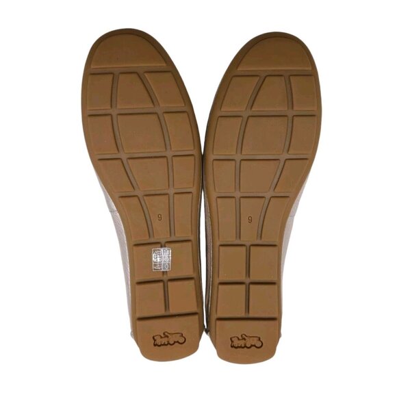 COACH Marley Driver CHAMPAGNE Pebbled Leather Loafer Slip On NEW IN BOX - Picture 7 of 8